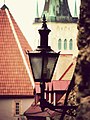 Traditional street lantern in the Old Town of Tallinn, Estonia