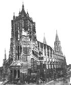 Photo of 1887, with new flying buttresses and lateral towers