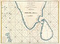 1775 maritime map or nautical chart of southern India and Ceylon by Jean-Baptiste d'Après de Mannevillette.
