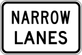 (R9-233) Narrow Lanes (used in New South Wales)