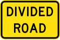 (W8-V107) Divided Road (used in Victoria)