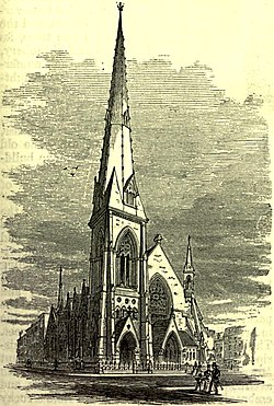Drawing of St. Nicholas Collegiate Reformed Protestant Dutch Church