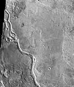 Apsus Vallis, as seen by THEMIS. Apsus is near the Elysium volcanic system; it may have been partially formed by the action of lava.