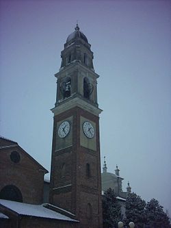 Bell tower of the church of Sant'Archelao.