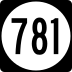 State Route 781 marker