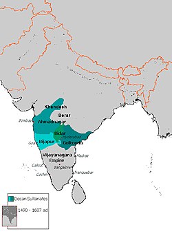 Extent of Ahmadnagar Sultanate.[1]