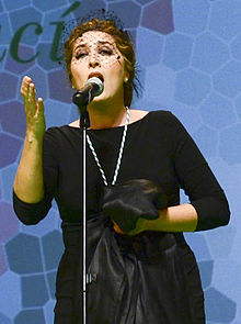 Estrella Morente singing the anthem of Andalusia in 2014
