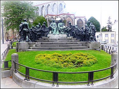Monument in honour of the Van Eyck brothers Ghent