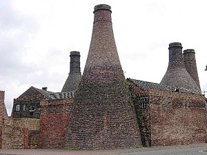 Bottle kiln for firing ceramics at Gladstone Pottery Museum, Stoke-on-Trent. Early 19th century.