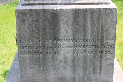 Right side of the Isaac D. Barnard Memorial