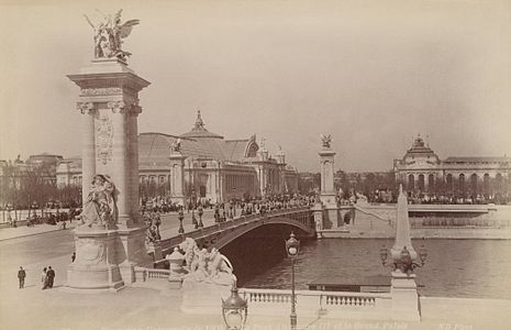 The Pont Alexandre III with the Grand Palais (left) and the Petit Palais (right) in the background