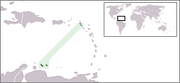 Locator map for the Netherlands Antilles