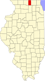 Boone County's location in Illinois