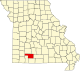 A state map highlighting Christian County in the southwestern part of the state.
