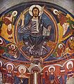 Christ in Majesty, in a mandorla and surrounded by the tetramorph, Romanesque fresco, apse of Sant Climent de Taüll, Catalonia, 1123