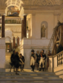 Napoleon visiting the Escalier Percier & Fontaine under construction, by Auguste Couder