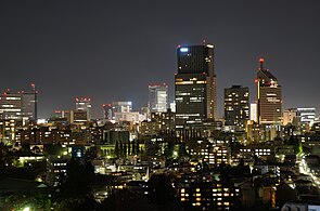 Sendai night skyline from Mukaiyama (2012)