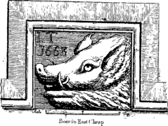 The old sign of the Boar's Head