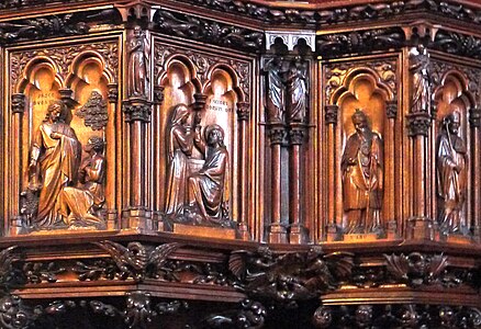 carved decoration of the pulpit