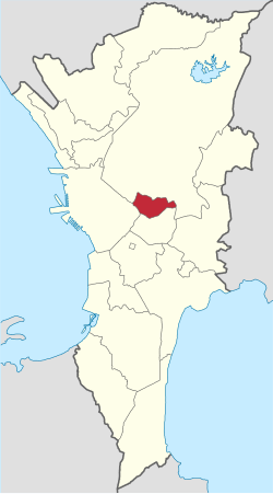 Map of Metro Manila with San Juan highlighted