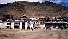Tashi Lhunpo Monastery reflects a style which would influence that of Mongol styles of architecture