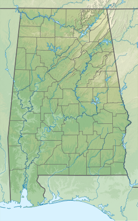Map showing the location of Cheaha State Park