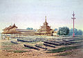 The White Elephant Palace, within Royal Palace grounds in 1855' painted by Colesworthy Grant