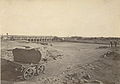 The Agra canal (c. 1873), a year away from completion. The canal was closed to navigation in 1904 to increase irrigation and aid in famine-prevention.