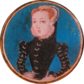 Amy Robsart – The Beaufort Miniature by Levina Teerlinc, c. 1559.[note 2] Private Collection