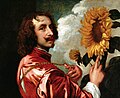 Selbstporträt mit Sonnenblume (nach 1633), 58,4 × 73 cm, Privatsammlung