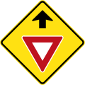 (W3-2) Give Way Sign ahead