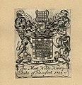 Bookplate with the arms of the 2nd Duke of Beaufort