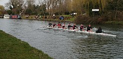 M2 practising a start before the Lent Bumps, 2008