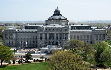 The Thomas Jefferson Building of the Library of Congress, Washington, D.C., by John L. Smithmeyer, Paul J. Pelz, and Edward Pearce Casey (1897)