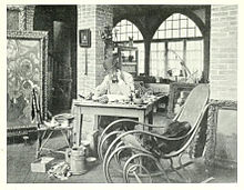 La Touche in his Saint-Cloud studio, published in The Studio, March 1899.