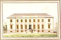 Fassadenentwurf des Architekten Lillie für das Herrenhaus Gudow (1824)
