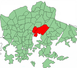 Position of Viikki within Helsinki