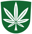 Image 13Cannabis leaf pictured in the coat of arms of Kanepi Parish (from Cannabis)