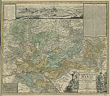 Karte Hanau von 1728.