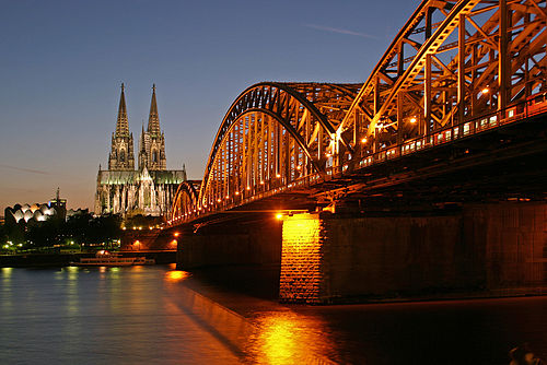 Hohenzollern Bridge and Cologne Cathedral