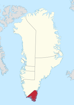 Location of Kujalleq within Greenland