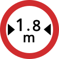 A11: No vehicles over width shown
