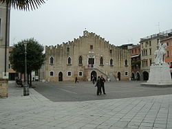 Piazza della Repubblica, the main square, with the Town Hall.