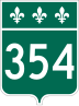 Route 354 marker