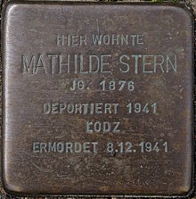 Stolperstein für Mathilde Stern