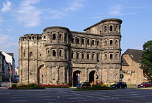 The two most famous landmarks of Roman Trier: the Porta Nigra ...