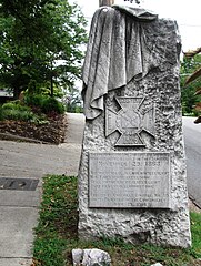 Southern Cross of Honor monument alongside Seventeenth Street in Knoxville, Tennessee