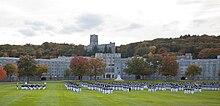 The West Point Band joined the Corps of Cadets on The Plain for a pass in review.