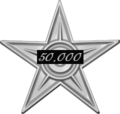 50,000 Edit Star - any editor with 50,000 edits may display this star