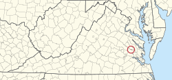 Location within the Commonwealth of Virginia